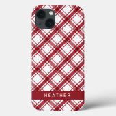 Modern Red White Case-Mate iPhone Case (Achterkant)