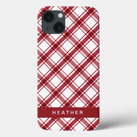 Modern Red White Case-Mate iPhone Case (Achterkant)