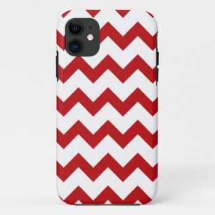 Modern Red White Chevron Pattern iPhone 5 5S Hoesj Case-Mate iPhone Case
