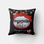 Modern Red White Cute Elf Waterverf Kussen (Achterkant)