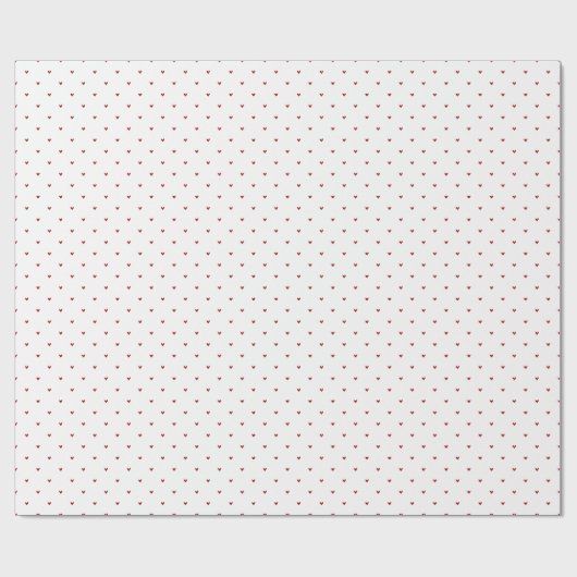 Modern Red & White Hearts Pattern Valentine Day  Cadeaupapier (Vlak)