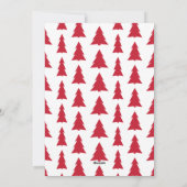 Modern Red White Kerstbomen Holiday Script Feestdagenkaart (Achterkant)