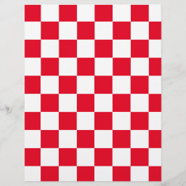Modern Red White Kroatisch chequeboekpapier
