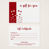 Modern Red White Love Hearts Romantic Gift Kaart (Voorkant /achterkant)