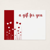 Modern Red White Love Hearts Romantic Gift Kaart (Voorkant)