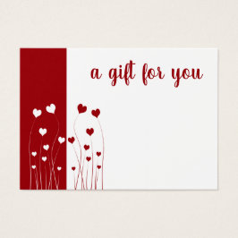 Modern Red White Love Hearts Romantic Gift Kaart