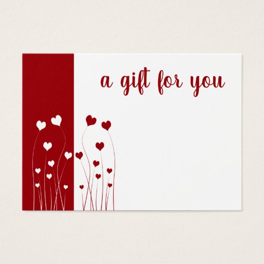 Modern Red White Love Hearts Romantic Gift Kaart (Voorkant)