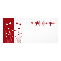 Modern Red White Love Romantic Hearts Gift Kaart