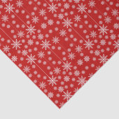 Modern Red & White Snowflake Christmas Holiday Tissuepapier (Detail)