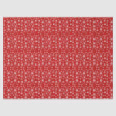 Modern Red & White Snowflake Christmas Holiday Tissuepapier (Voorkant)