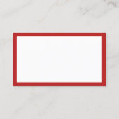 Modern Red White Social Media Visitekaartje (Achterkant)