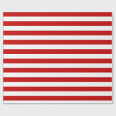 Modern Red White Stripes kerst Cadeaupapier (Vlak)