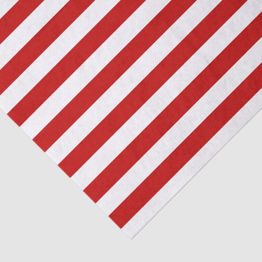 Modern Red White Stripes kerst Tissuepapier (Detail)