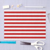 Modern Red White Stripes kerst Tissuepapier (Craft)