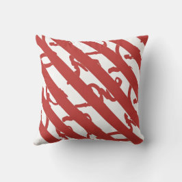 Modern Red White Stripes Sierkussen
