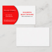 Modern Red & White Technology Visitekaartje (Voorkant / Achterkant)