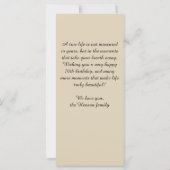 Modern Red Wine Glass Script 60th Birthday Kaart (Achterkant)