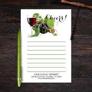 Modern Red Wine Wine Wineyard Winery Post-it Notes