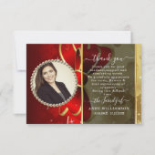 Modern Red Wrap Funeral Hartelijk dank Bedankkaart (Voorkant)