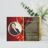 Modern Red Wrap Funeral Hartelijk dank Bedankkaart (Staand voorkant)