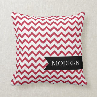 Modern Red Zigzag Pillow Kussen