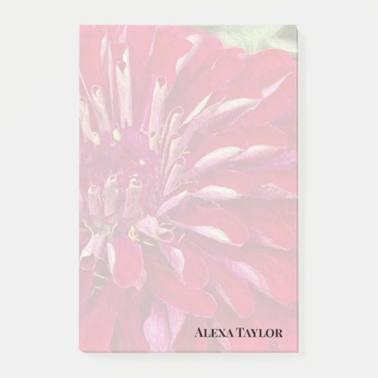 Modern Red Zinnias Post-it® Notes (Voorkant)