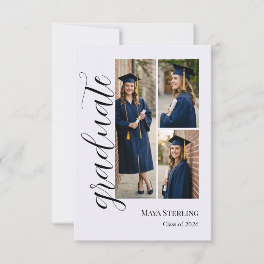 Modern redactioneel script 3- Foto afstuderen Aankondiging (Voorkant)