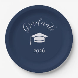 Modern redactioneel script Navy foto afstuderen Papieren Bordje