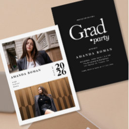 Modern Redactioneel Zwart-wit Foto Afstuderen Kaart