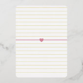 Modern Regenboog en Gold Couple's Baby shower Folie Uitnodiging (Achterkant)