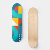 Modern Regenboog Kleurrijk Geometrisch Patroon Persoonlijk Skateboard (Voorkant)