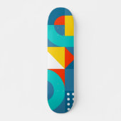 Modern Regenboog Kleurrijk Geometrisch Patroon Persoonlijk Skateboard (Voorkant)