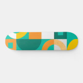 Modern Regenboog Kleurrijk Geometrisch Patroon Persoonlijk Skateboard (Horizontaal)