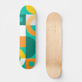 Modern Regenboog Kleurrijk Geometrisch Patroon Persoonlijk Skateboard (Voorkant)