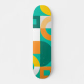 Modern Regenboog Kleurrijk Geometrisch Patroon Persoonlijk Skateboard (Voorkant)