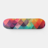 Modern Regenboog Kleurrijk Geometrisch Patroon Persoonlijk Skateboard (Horizontaal)