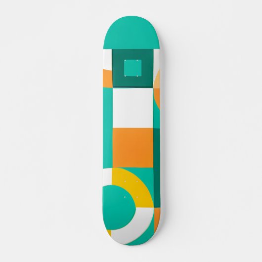 Modern Regenboog Kleurrijk Geometrisch Patroon Persoonlijk Skateboard (Voorkant)