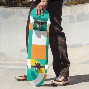 Modern Regenboog Kleurrijk Geometrisch Patroon Persoonlijk Skateboard