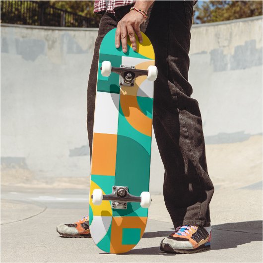 Modern Regenboog Kleurrijk Geometrisch Patroon Persoonlijk Skateboard