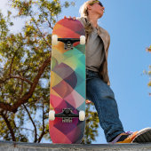 Modern Regenboog Kleurrijk Geometrisch Patroon Persoonlijk Skateboard