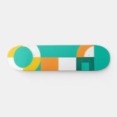 Modern Regenboog Kleurrijk Geometrisch Patroon Persoonlijk Skateboard (Horizontaal)