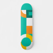 Modern Regenboog Kleurrijk Geometrisch Patroon Persoonlijk Skateboard (Voorkant)