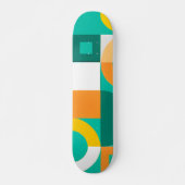 Modern Regenboog Kleurrijk Geometrisch Patroon Persoonlijk Skateboard (Voorkant)