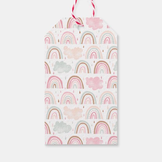 Modern Regenboog Verjaardagsfeest Zo BRIGHT Cadeaulabel (Achterkant)