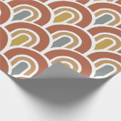 Modern regenboogontwerp Wrapping Paper Cadeaupapier (Hoek)