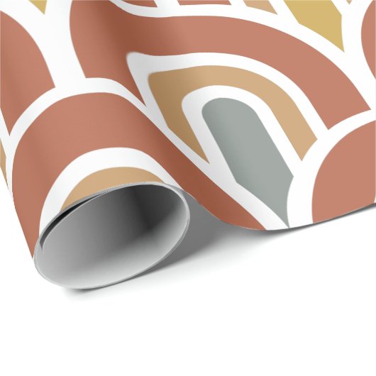 Modern regenboogontwerp Wrapping Paper Cadeaupapier (Rol Hoek)