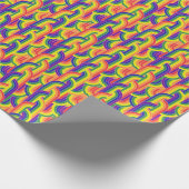 Modern regenboogpatroon cadeaupapier (Hoek)