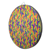 Modern regenboogpatroon dartbord (Voorkant Rechts)
