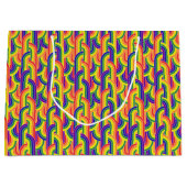 Modern regenboogpatroon groot cadeauzakje (Voorkant)