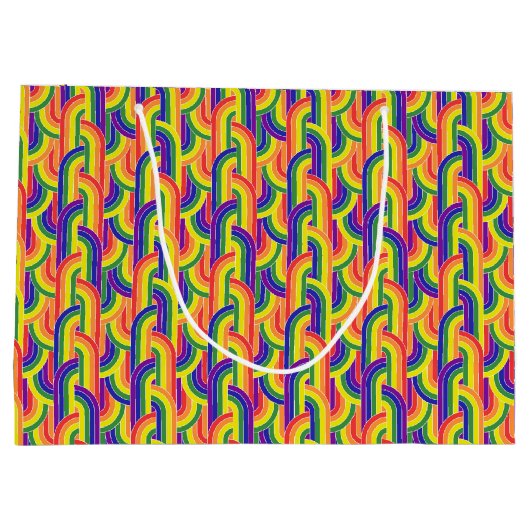 Modern regenboogpatroon groot cadeauzakje (Achterkant)